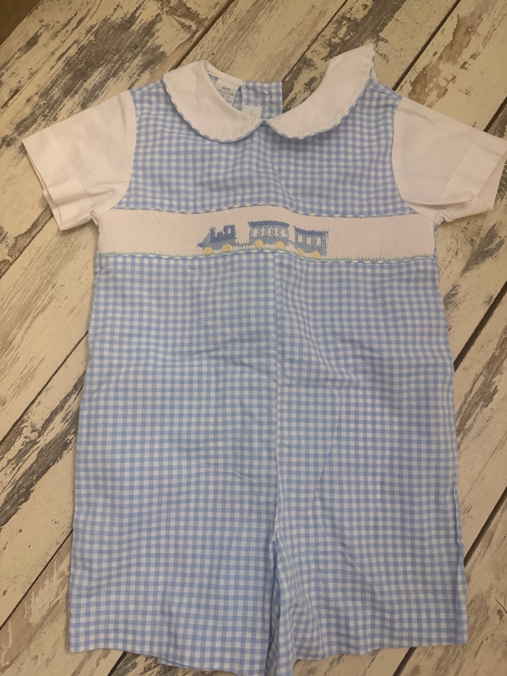 Vive La fete train smocked romper